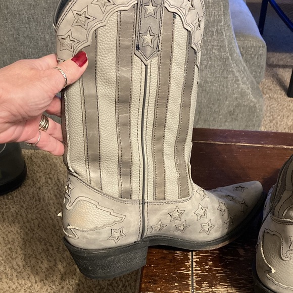 Rockin country men’s western leather boots size 9D - Picture 6 of 15